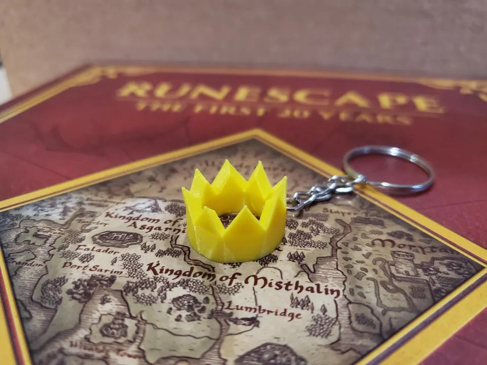 Yellow party hat keychain
