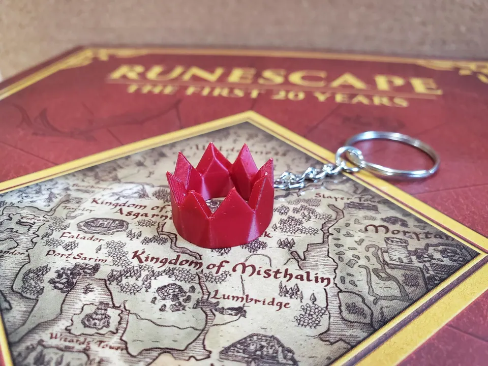 Red party hat keychain